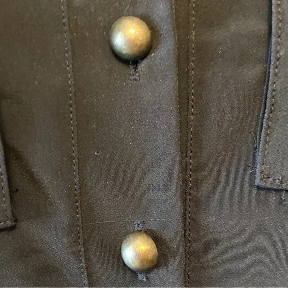 The Limited Sleeveless Navy Cargo Dress with Brass buttons, Womens size 2 - Picture 7 of 11